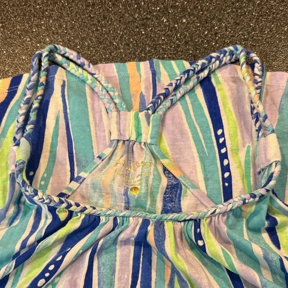 Women’s Lilly Pulitzer Multi-Color Wave Stripe Tank Top - size Large - Picture 5 of 5
